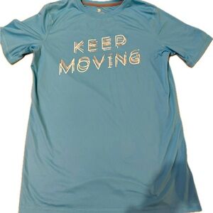 NWOT boy's light blue‎ short sleeve All in Motion Athletic quick-dry shirt - XL